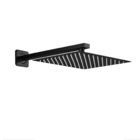 Ducha Chuveiro Inox 20x20 Parede Preto Fosco Luxo Suporte Qua