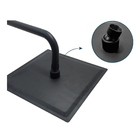 Ducha Chuveiro Inox 20x20 Preto Fosco Quadrado Parede Suporte