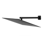 Ducha Chuveiro Inox 20x20 Quadrado Parede Preto Fosco Suporte