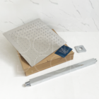 Ducha Chuveiro Inox 30x30 Quadrado Slim Cascata Ducha Fria De