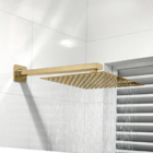 Ducha Chuveiro Inox Dourado Brilhoso Quadrado 20x20 De Parede