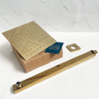 Ducha Chuveiro Inox Dourado Brilhoso Quadrado 20x20 De Parede
