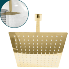 Ducha Chuveiro Inox Dourado Brilhoso Quadrado 20x20 De Teto D