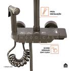 Ducha Chuveiro Modular Piano Redondo Pingoo.casa - Grafite