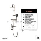 Ducha Chuveiro Modular Piano Redondo Pingoo.casa - Grafite