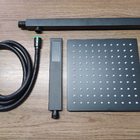 Ducha Chuveiro Preto Quadrado 20x20cm Completa Com Desviador