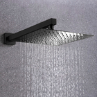 Ducha Chuveiro Quadrada 20x20cm - Preta