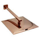 Ducha Chuveiro Quadrada 30x30cm Rosê Gold Com Braço Quadrado
