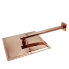 Ducha Chuveiro Quadrada 30x30cm Rosê Gold Com Braço Quadrado