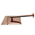 Ducha Chuveiro Quadrada 30x30cm Rosê Gold Com Braço Quadrado