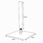 Ducha Chuveiro Quadrada Metal Inox 30x30cm Com Braço De Teto