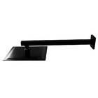 Ducha Chuveiro Quadrada Metal Preto 20x20 Cm Com Braço Quadra