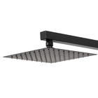 Ducha Chuveiro Quadrado 20cm Preto Inox Black C/ Braço
