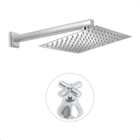 Ducha Chuveiro Quadrado 20x20 C/ Acabamento Registro Padrão D