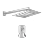 Ducha Chuveiro Quadrado 20x20 C/ Acabamento Registro Padrão D