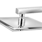 Ducha Chuveiro Quadrado 40x40 Slim Inox Completo C/desviador