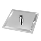 Ducha Chuveiro Quadrado 40x40 Slim Inox Completo C/desviador