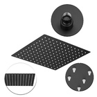 Ducha Chuveiro Quadrado Black/preto 20x20 Inox C/desviador