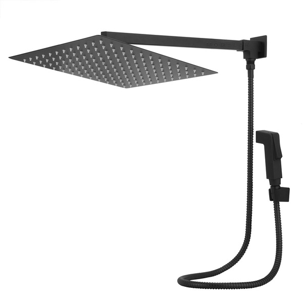 Ducha Chuveiro Quadrado Black/preto 30x30 Inox C/desviador | Leroy Merlin