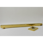Ducha Chuveiro Quadrado Dourado Inox 20x20 Slim Suporte Pared