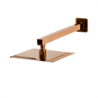 Ducha Chuveiro Quadrado Slim Rosê Gold Brilhante 20x20cm com