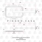 Ducha Chuveiro Retangular Inox 28x18cm São Luís Pingoo.casa -