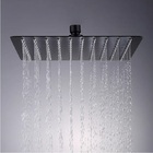 Ducha Chuveiro Slim 20x20 Preto Fosco Com Braço 36cm