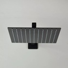 Ducha Chuveiro Slim 25x25 Preto Fosco Com Braço 36cm