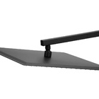 Ducha Chuveiro Slim 40x40 Preto Fosco Com Braço 36cm Preto