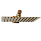 Ducha Chuveiro Slim Dourado 20x20 Quadrado Suporte Parede Ban