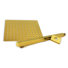 Ducha Chuveiro Slim Dourado Quadrado 20x20 Suporte Parede Are