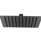 Ducha Chuveiro Slim Preto Quadrado Metal 20x20 Braço De Teto