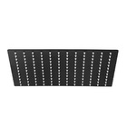 Ducha Chuveiro Slim Preto Quadrado Metal 20x20 Sem Braço