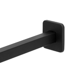 Ducha Chuveiro Slim Preto Quadrado Metal 30x30 Braço 38cm