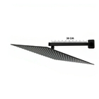 Ducha Chuveiro Slim Preto Quadrado Metal 30x30 Com Braço