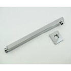 Ducha Chuveiro Slim Quadrado Metal 20x20cm Com Braço 30cm