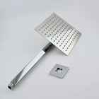 Ducha Chuveiro Slim Quadrado Metal 20x20cm Com Braço 30cm