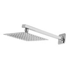 Ducha Chuveiro Slim Quadrado Metal 20x20cm Com Braço 30cm