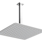 Ducha Chuveiro Slim Quadrado Metal 20x20cm Com Braço De Teto