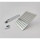 Ducha Chuveiro Slim Quadrado Metal 20x20cm Com Braço De Teto
