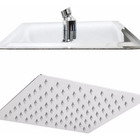 Ducha Chuveiro Slim Quadrado Metal 20x20cm Com Braço De Teto