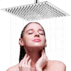 Ducha Chuveiro Teto 30x30cm Cromada Quadrada Inox A Gás Solar