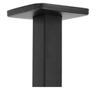 Ducha Chuveiro Teto Inox 20x20 Preto Fosco Suporte Quadrado L