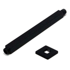 Ducha Chuveiro Teto Inox 20x20 Preto Fosco Suporte Quadrado L