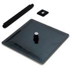 Ducha Chuveiro Teto Inox 20x20 Preto Fosco Suporte Quadrado L