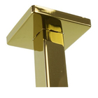 Ducha Chuveiro Teto Inox Dourado 20x20 Suporte Quadrado Slim