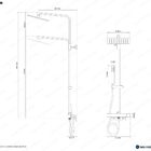 Ducha Coluna De Inox Quadrada 25 Cm (preta Fosca)