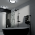 Ducha Coluna De Inox Redonda 25 Cm (preta Fosca)