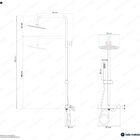 Ducha Coluna De Inox Redonda 25 Cm (preta Fosca)