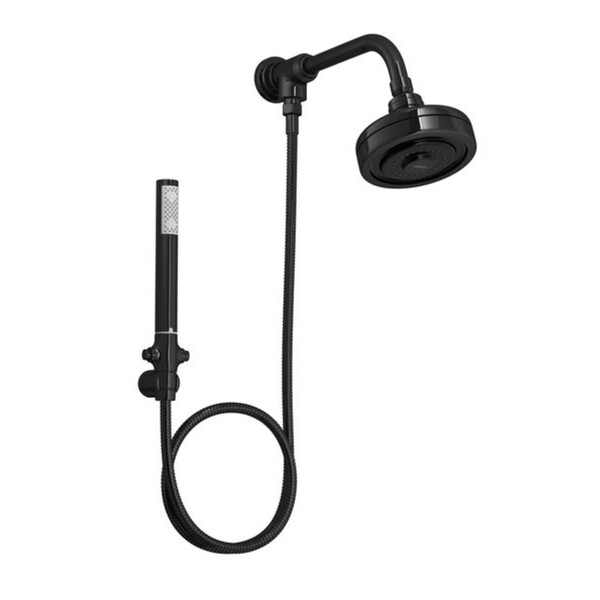 Ducha com Chuveirinho de Parede Redondo Black Noir Acqua Plus Deca